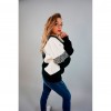 SUDADERA NEGRA MANGA LEOPARDO