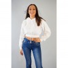 SUDADERA BLANCA TERCIOPELO CORTA