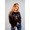 SUDADERA CON PARCHE PANTERA CON FRANJA EN MANGAS
