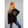 SUDADERA CON PARCHE PANTERA CON FRANJA EN MANGAS