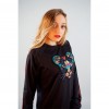 SUDADERA CON PARCHE PANTERA CON FRANJA EN MANGAS