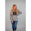 SUDADERA CON PARCHE PANTERA CON FRANJA EN MANGAS