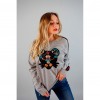 SUDADERA CON PARCHE PANTERA CON FRANJA EN MANGAS