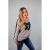 SUDADERA CON PARCHE PANTERA CON FRANJA EN MANGAS