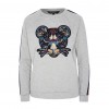 SUDADERA CON PARCHE PANTERA CON FRANJA EN MANGAS