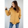CHAQUETA CÁMEL CON CAPUCHA