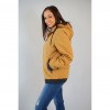 CHAQUETA CÁMEL CON CAPUCHA