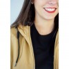CHAQUETA CÁMEL CON CAPUCHA