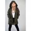 CHAQUETA VERDE CREMALLERAS LATERALES