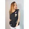 CAMISETA S/M GRIS PARCHES